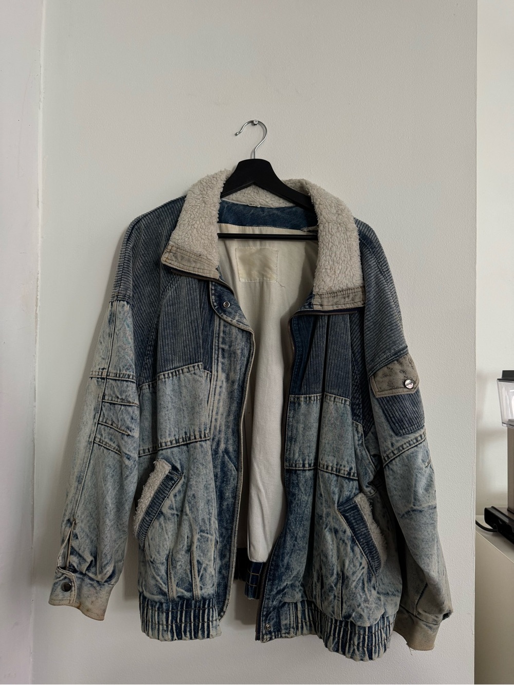 80’s Distressed Denim Jacket in Blue